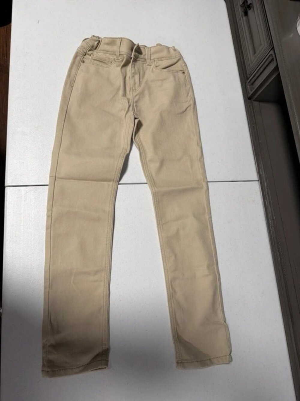 Little girls cute khaki skinny pants size 7